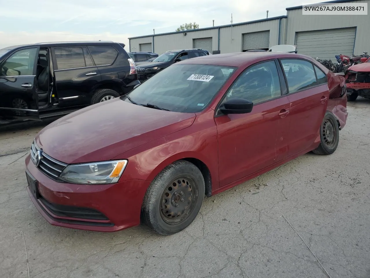 2016 Volkswagen Jetta S VIN: 3VW267AJ9GM388471 Lot: 71308124