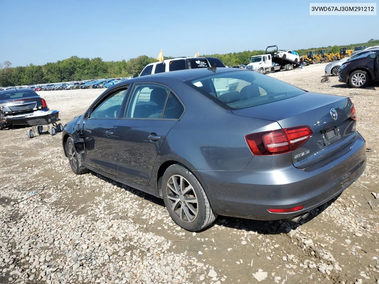 2016 Volkswagen Jetta Se VIN: 3VWD67AJ3GM291212 Lot: 71418624