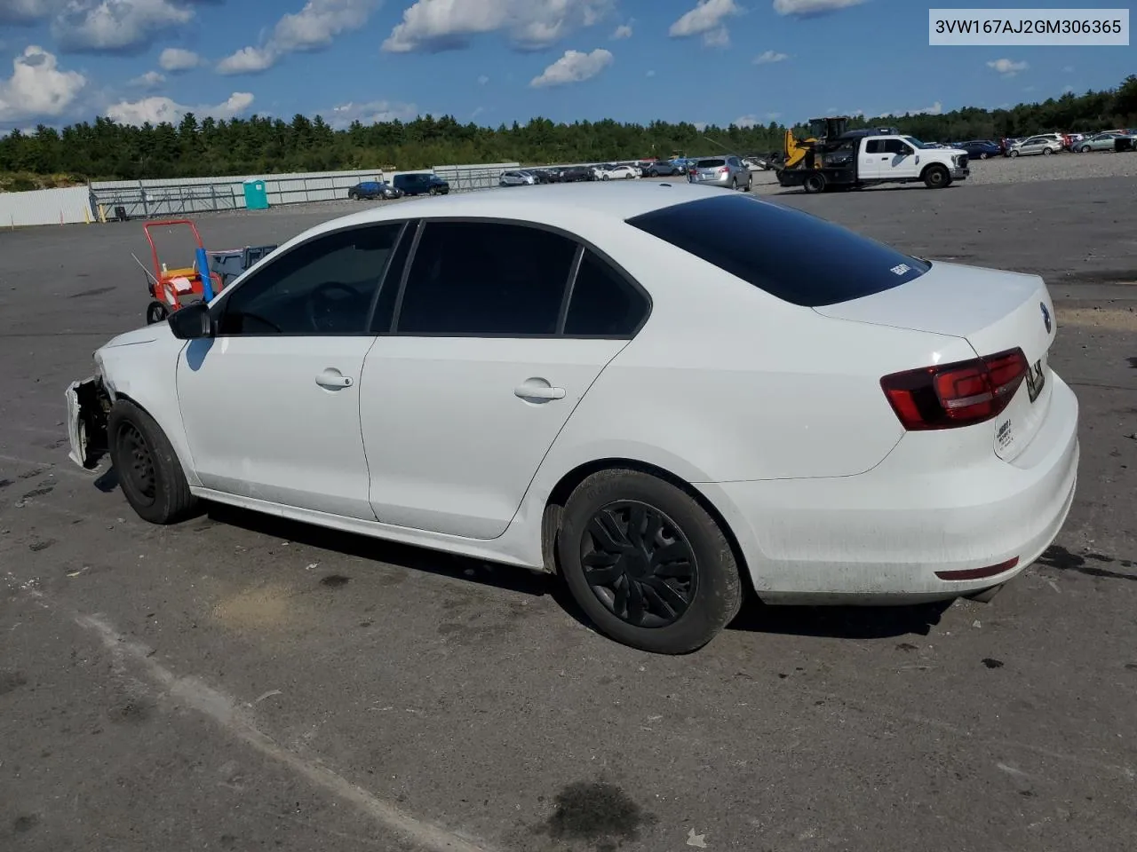 2016 Volkswagen Jetta S VIN: 3VW167AJ2GM306365 Lot: 71492604