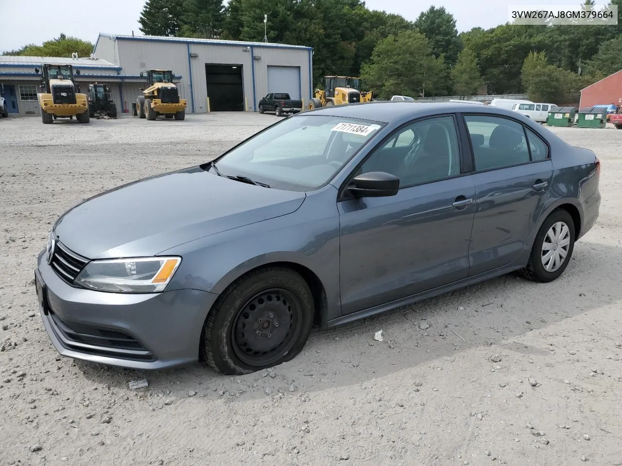 3VW267AJ8GM379664 2016 Volkswagen Jetta S