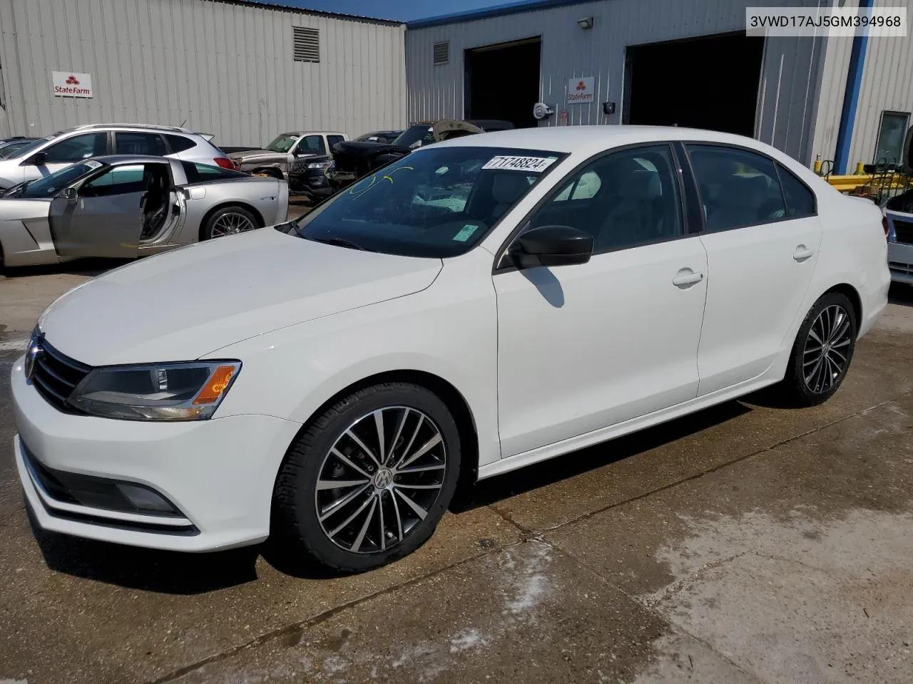 2016 Volkswagen Jetta Sport VIN: 3VWD17AJ5GM394968 Lot: 71748824