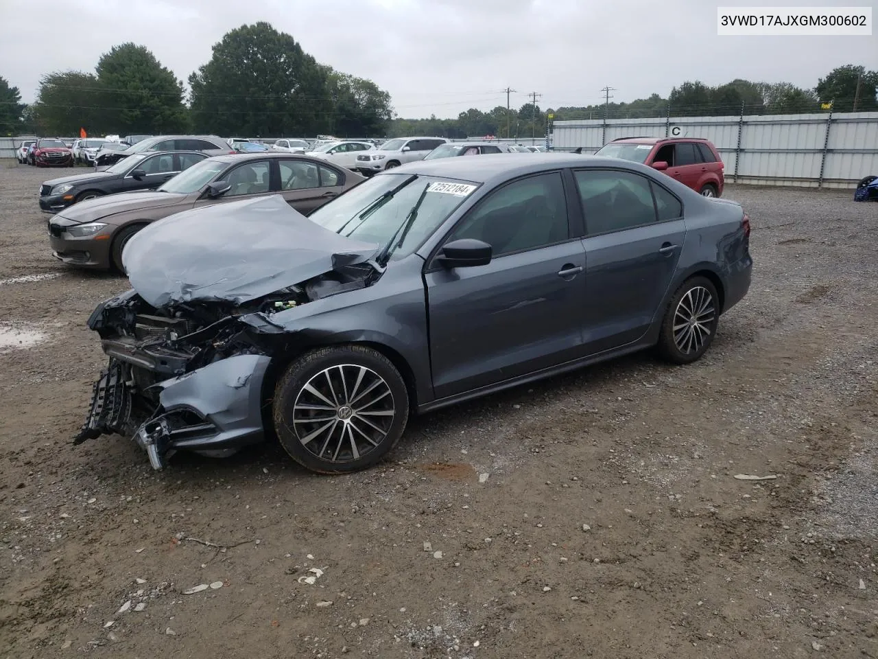 3VWD17AJXGM300602 2016 Volkswagen Jetta Sport