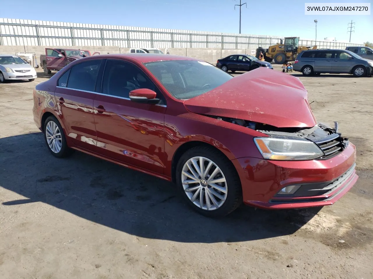 2016 Volkswagen Jetta Sel VIN: 3VWL07AJXGM247270 Lot: 72522214