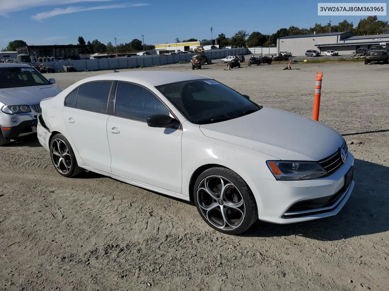 3VW267AJ8GM363965 2016 Volkswagen Jetta S