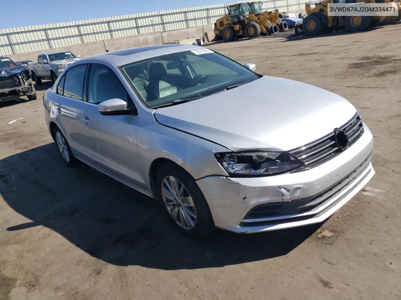 2016 Volkswagen Jetta Se VIN: 3VWD67AJ2GM334471 Lot: 72570954