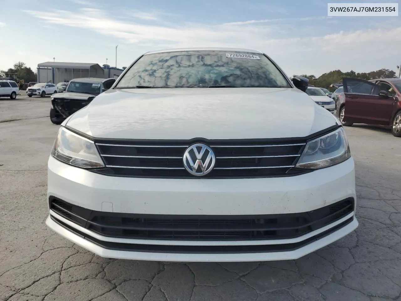 2016 Volkswagen Jetta S VIN: 3VW267AJ7GM231554 Lot: 72692884