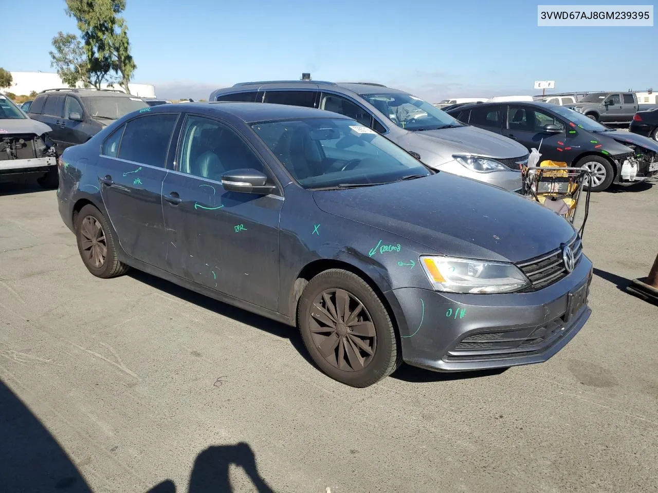 3VWD67AJ8GM239395 2016 Volkswagen Jetta Se