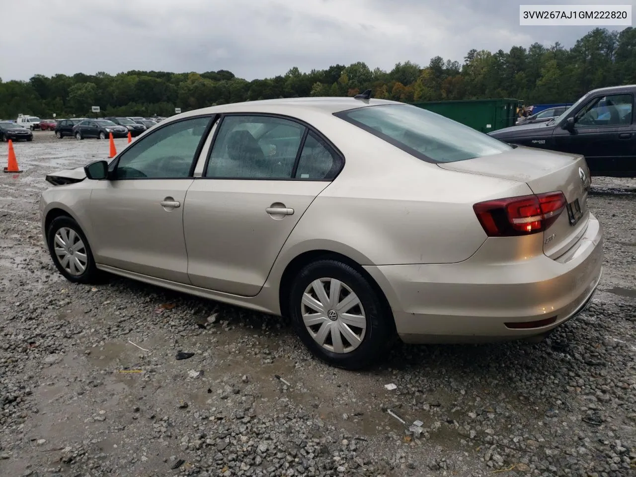 2016 Volkswagen Jetta S VIN: 3VW267AJ1GM222820 Lot: 72943704