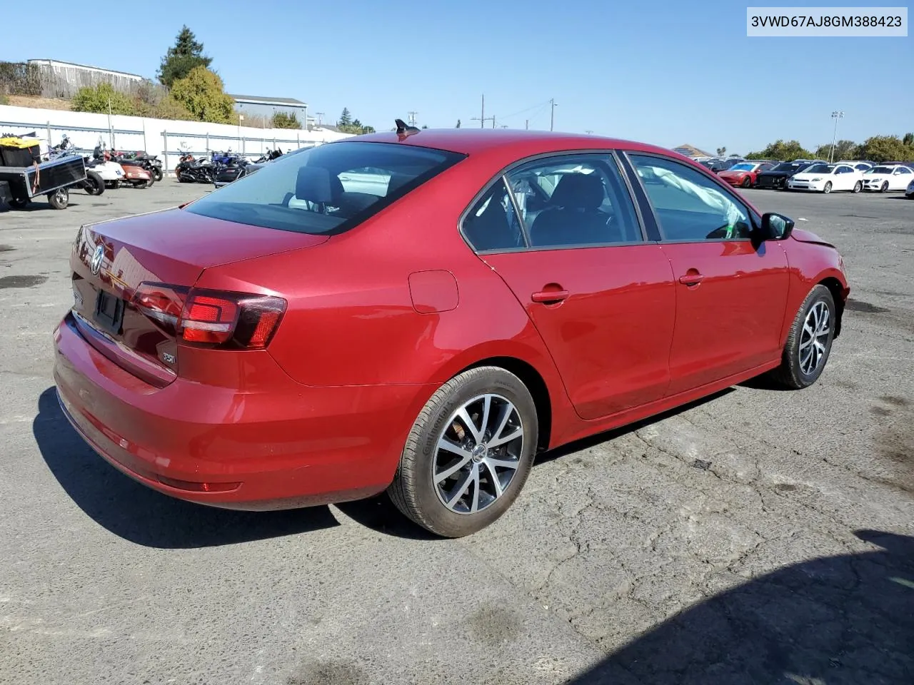 2016 Volkswagen Jetta Se VIN: 3VWD67AJ8GM388423 Lot: 72959894