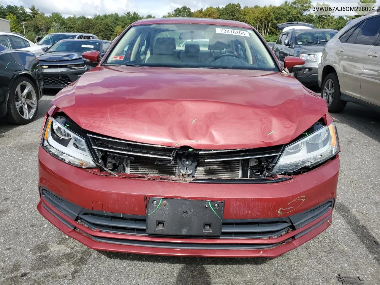 3VWD67AJ6GM228024 2016 Volkswagen Jetta Se