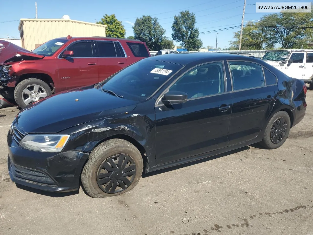 2016 Volkswagen Jetta S VIN: 3VW267AJ8GM261906 Lot: 73551194