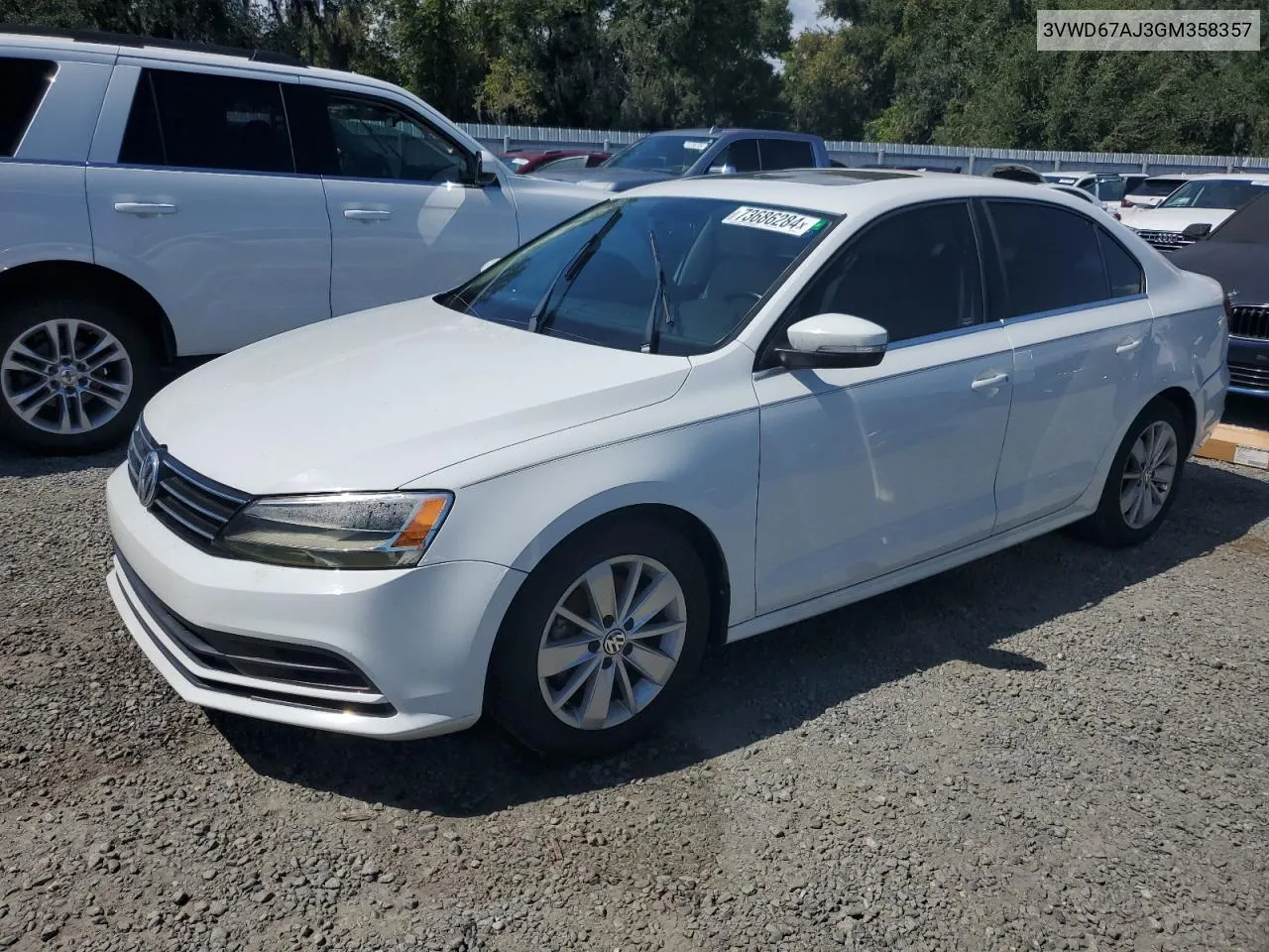 2016 Volkswagen Jetta Se VIN: 3VWD67AJ3GM358357 Lot: 73686284