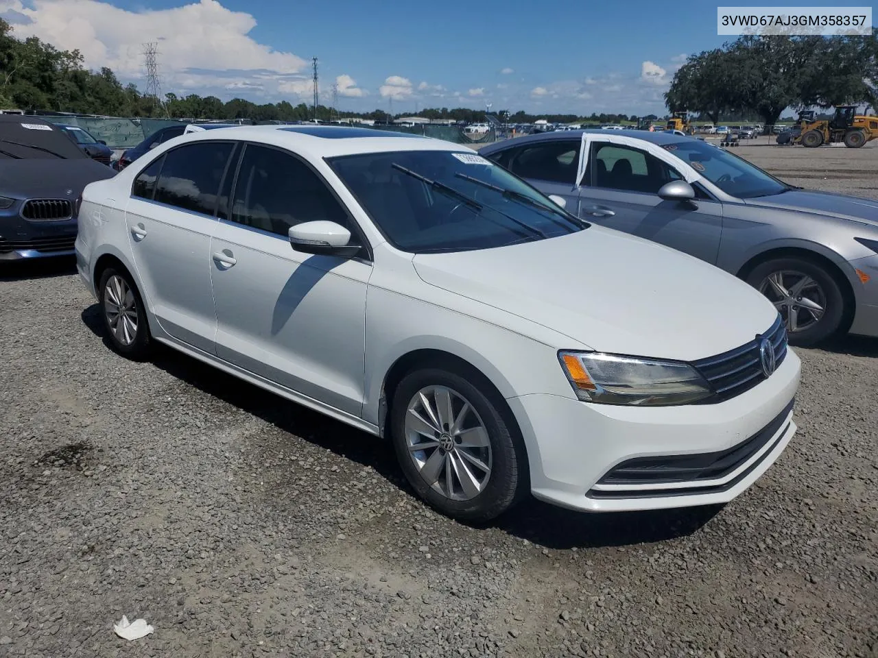 2016 Volkswagen Jetta Se VIN: 3VWD67AJ3GM358357 Lot: 73686284