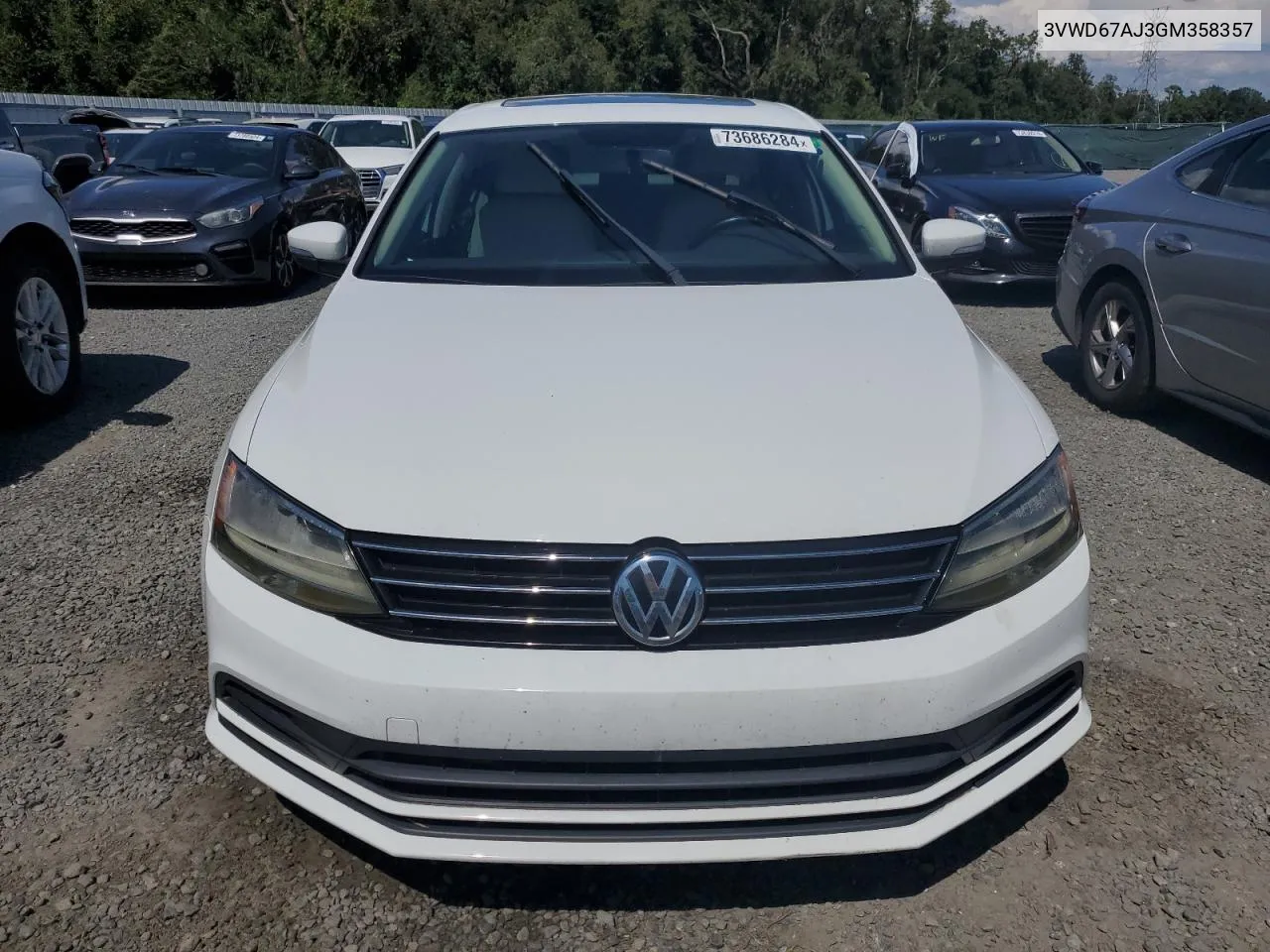 2016 Volkswagen Jetta Se VIN: 3VWD67AJ3GM358357 Lot: 73686284