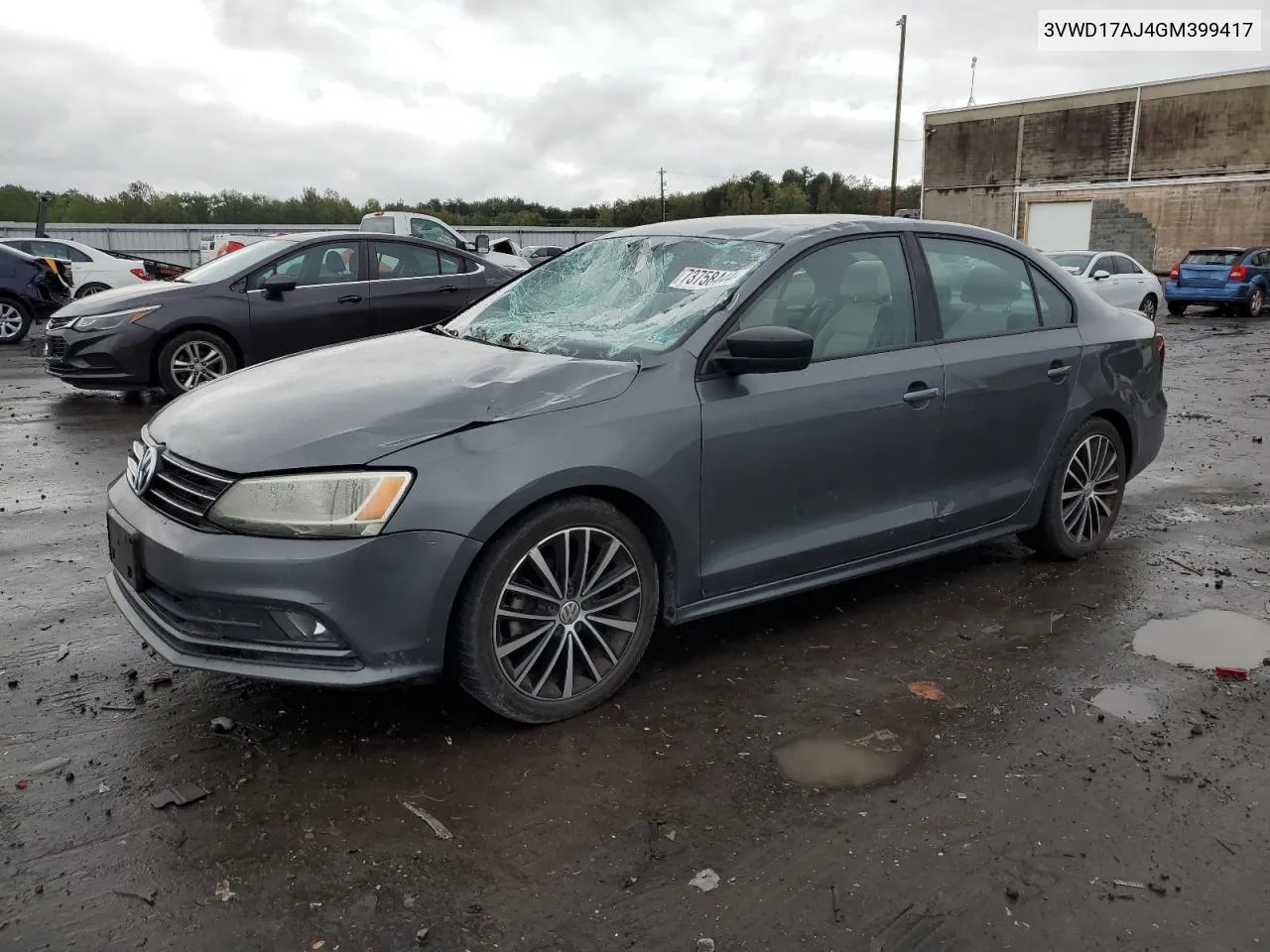 2016 Volkswagen Jetta Sport VIN: 3VWD17AJ4GM399417 Lot: 73758444