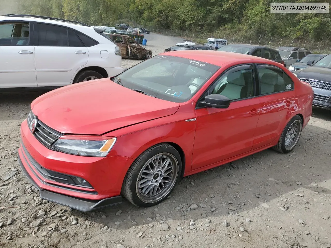 2016 Volkswagen Jetta Sport VIN: 3VWD17AJ2GM269748 Lot: 73950804