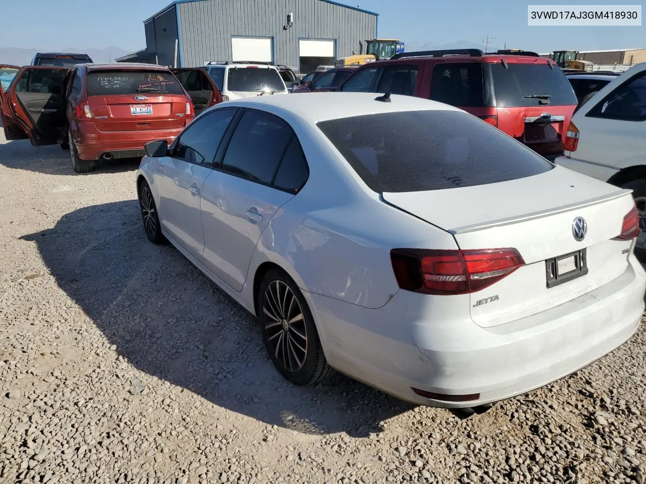 3VWD17AJ3GM418930 2016 Volkswagen Jetta Sport