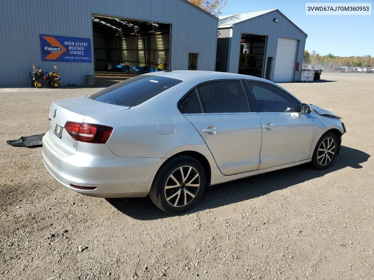 2016 Volkswagen Jetta Se VIN: 3VWD67AJ7GM360953 Lot: 74267464