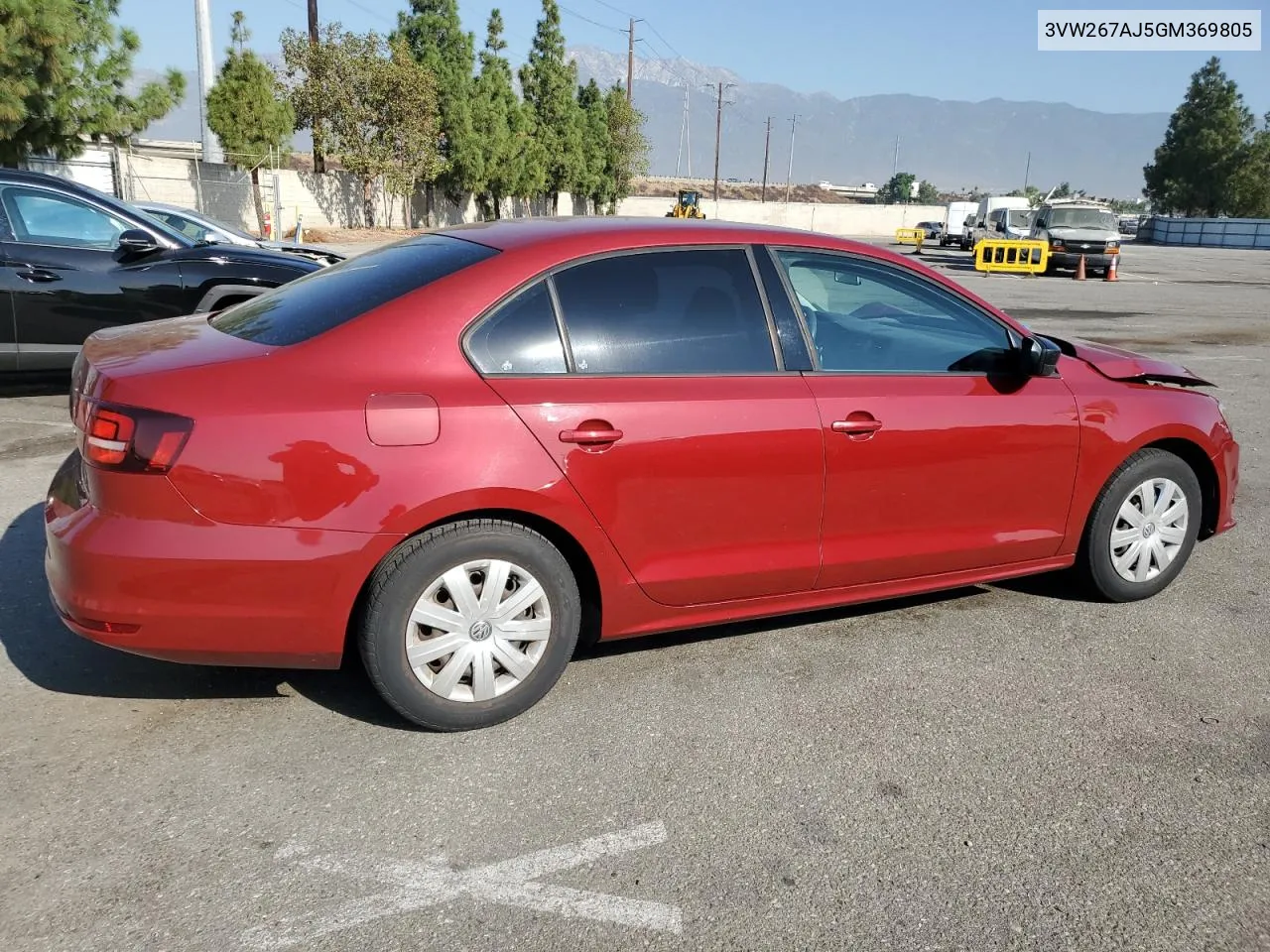 2016 Volkswagen Jetta S VIN: 3VW267AJ5GM369805 Lot: 74399594