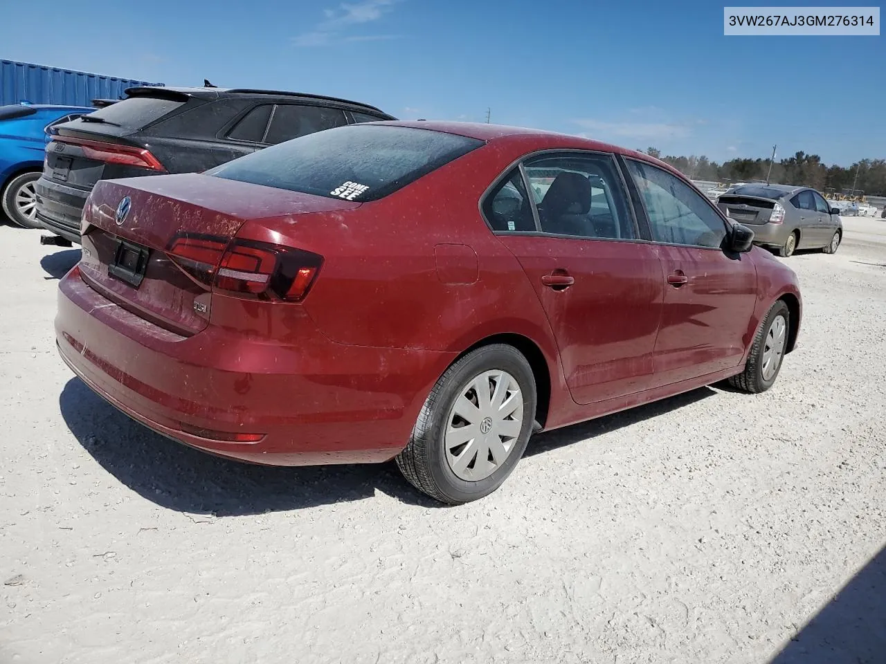 2016 Volkswagen Jetta S VIN: 3VW267AJ3GM276314 Lot: 74418174