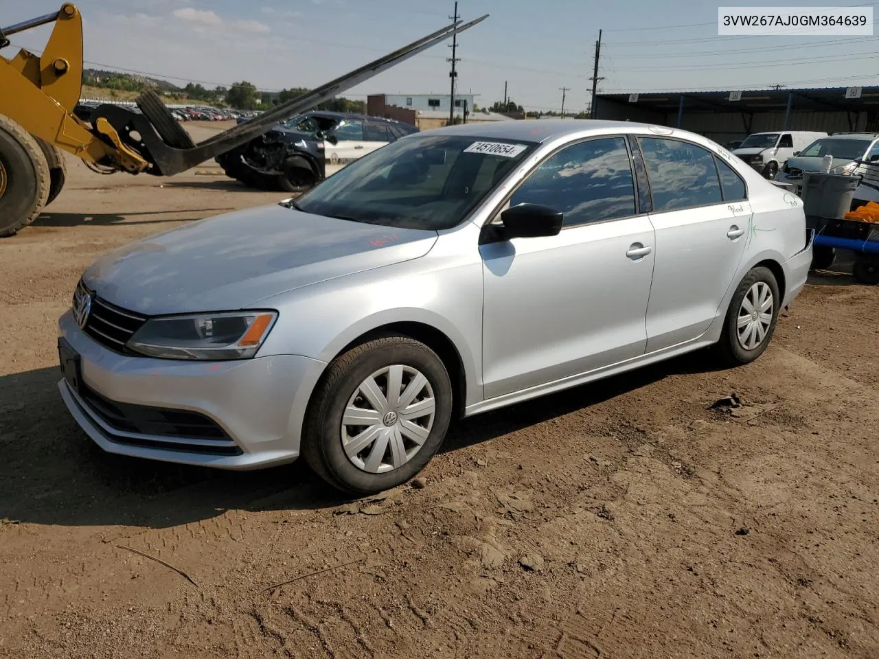 2016 Volkswagen Jetta S VIN: 3VW267AJ0GM364639 Lot: 74510654