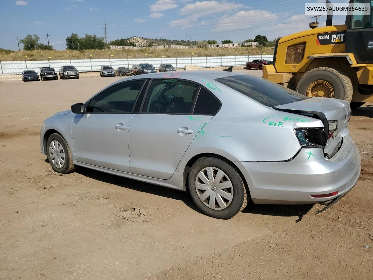 2016 Volkswagen Jetta S VIN: 3VW267AJ0GM364639 Lot: 74510654