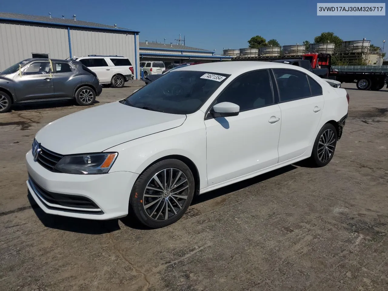 2016 Volkswagen Jetta Sport VIN: 3VWD17AJ3GM326717 Lot: 74621354