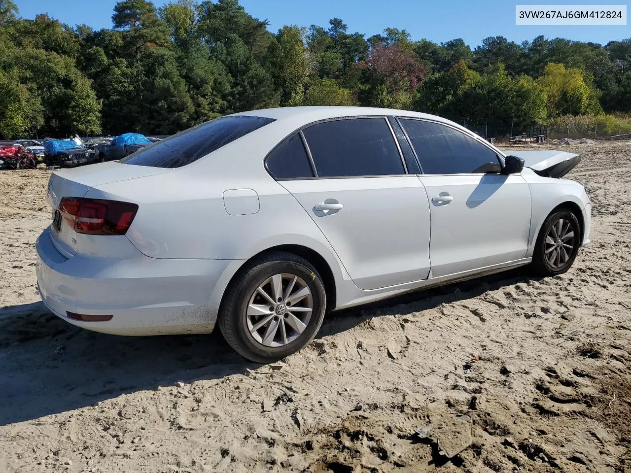 2016 Volkswagen Jetta S VIN: 3VW267AJ6GM412824 Lot: 74763304