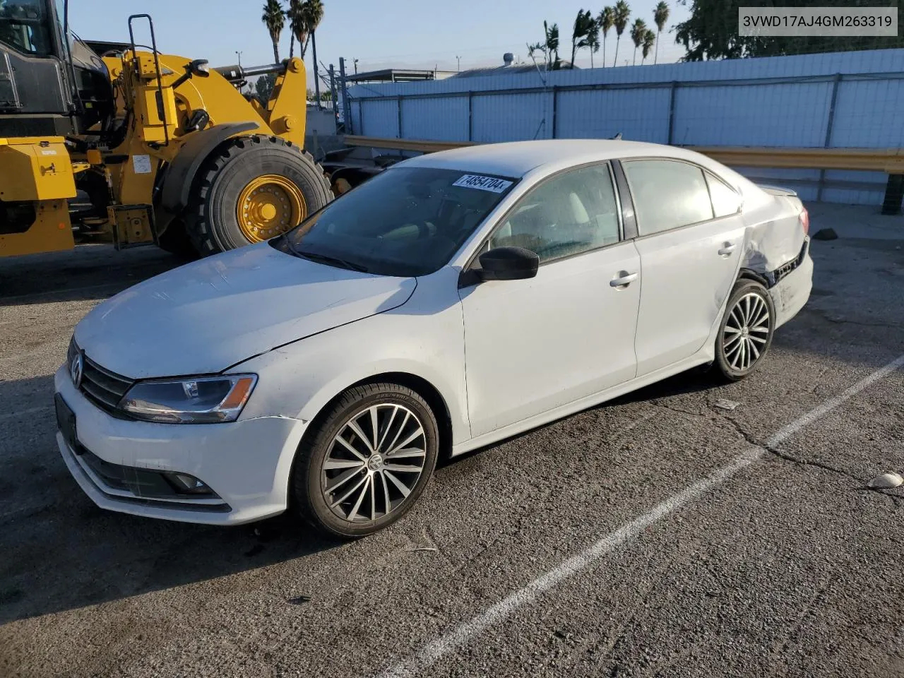 2016 Volkswagen Jetta Sport VIN: 3VWD17AJ4GM263319 Lot: 74854704