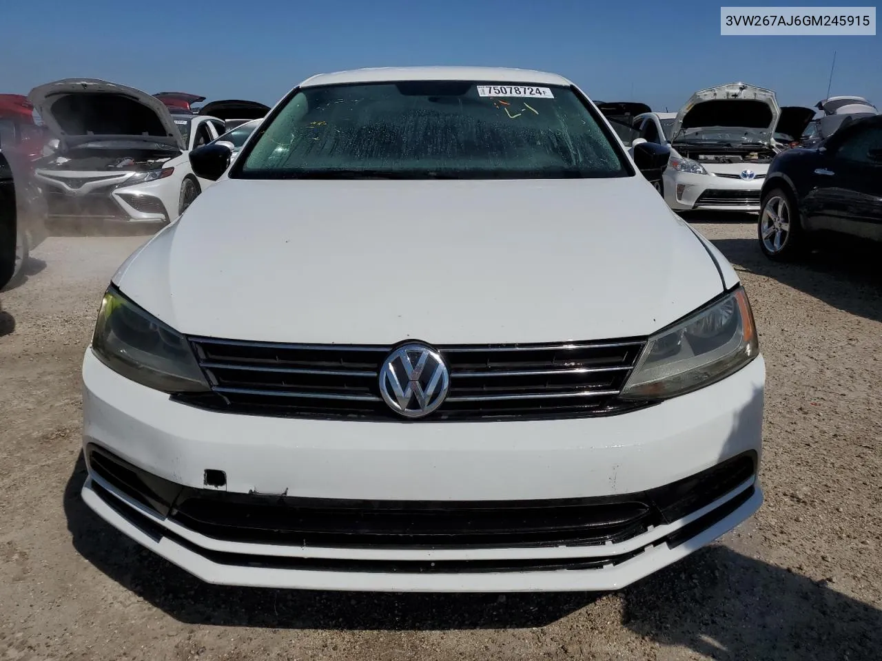 2016 Volkswagen Jetta S VIN: 3VW267AJ6GM245915 Lot: 75078724