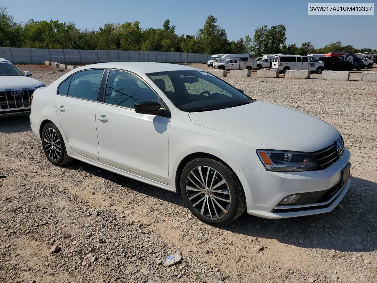 2016 Volkswagen Jetta Sport VIN: 3VWD17AJ1GM413337 Lot: 75124904