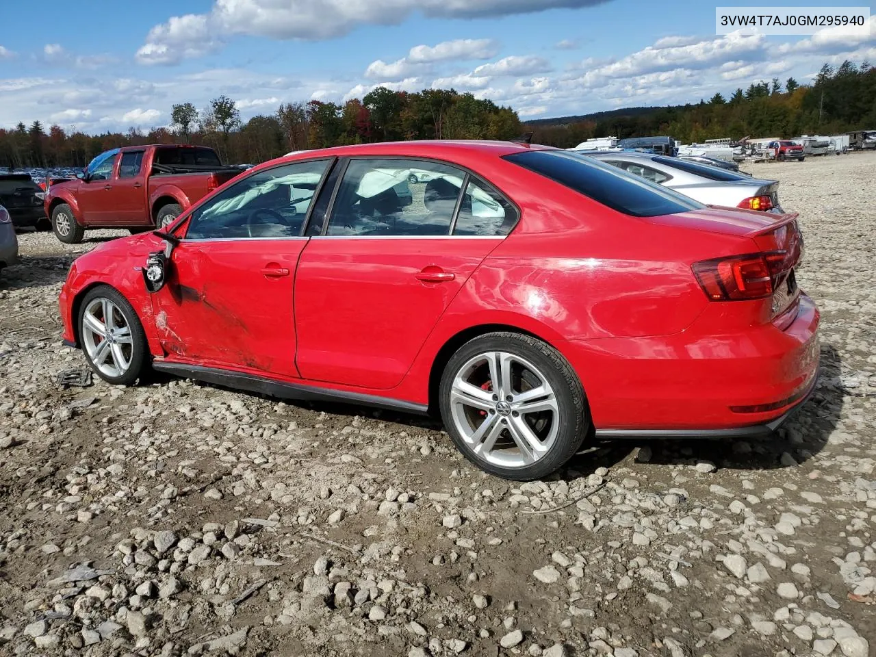 2016 Volkswagen Jetta Gli VIN: 3VW4T7AJ0GM295940 Lot: 75301484