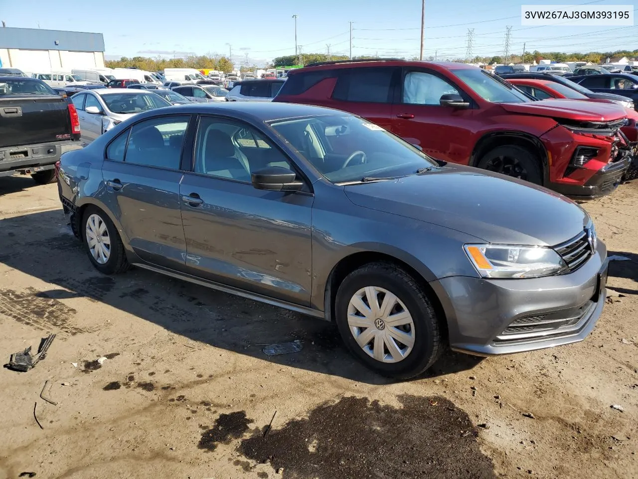 3VW267AJ3GM393195 2016 Volkswagen Jetta S