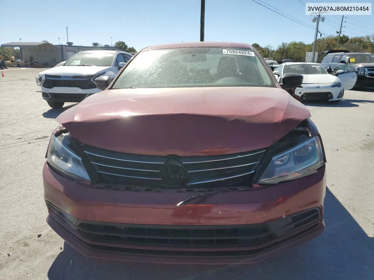 3VW267AJ8GM210454 2016 Volkswagen Jetta S