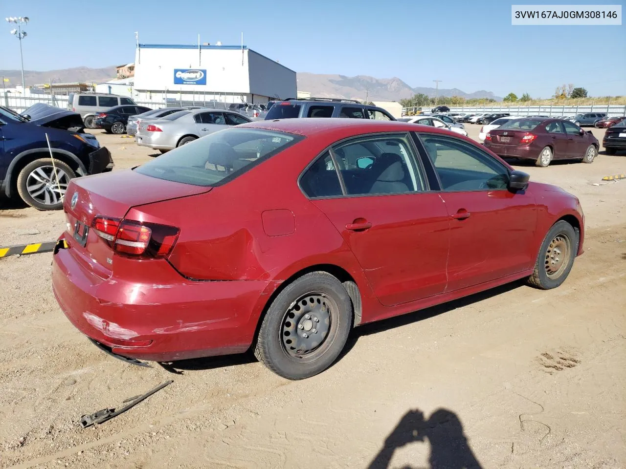 3VW167AJ0GM308146 2016 Volkswagen Jetta S