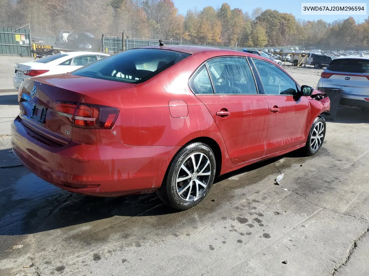 2016 Volkswagen Jetta Se VIN: 3VWD67AJ2GM296594 Lot: 77006164