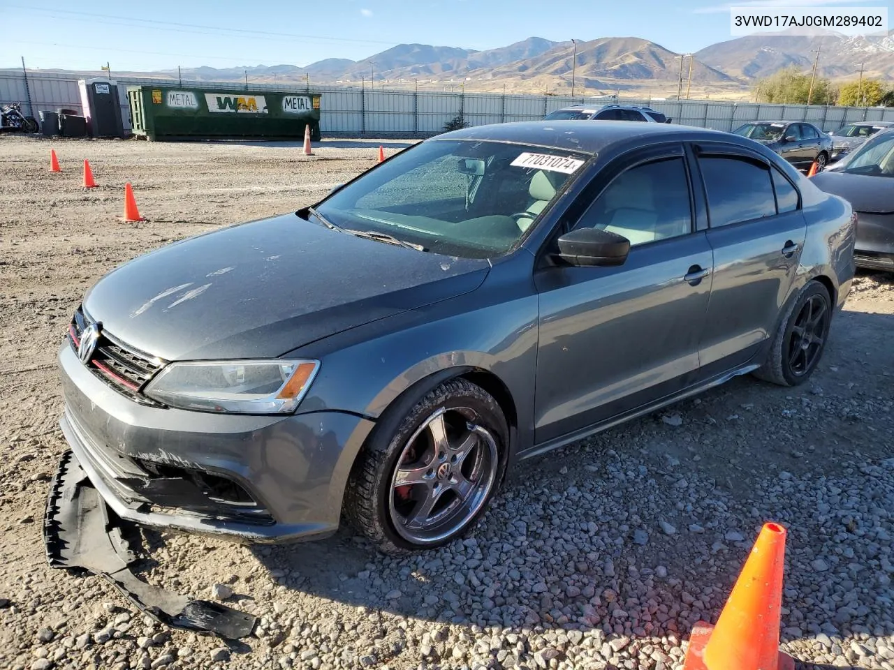 2016 Volkswagen Jetta Sport VIN: 3VWD17AJ0GM289402 Lot: 77031074