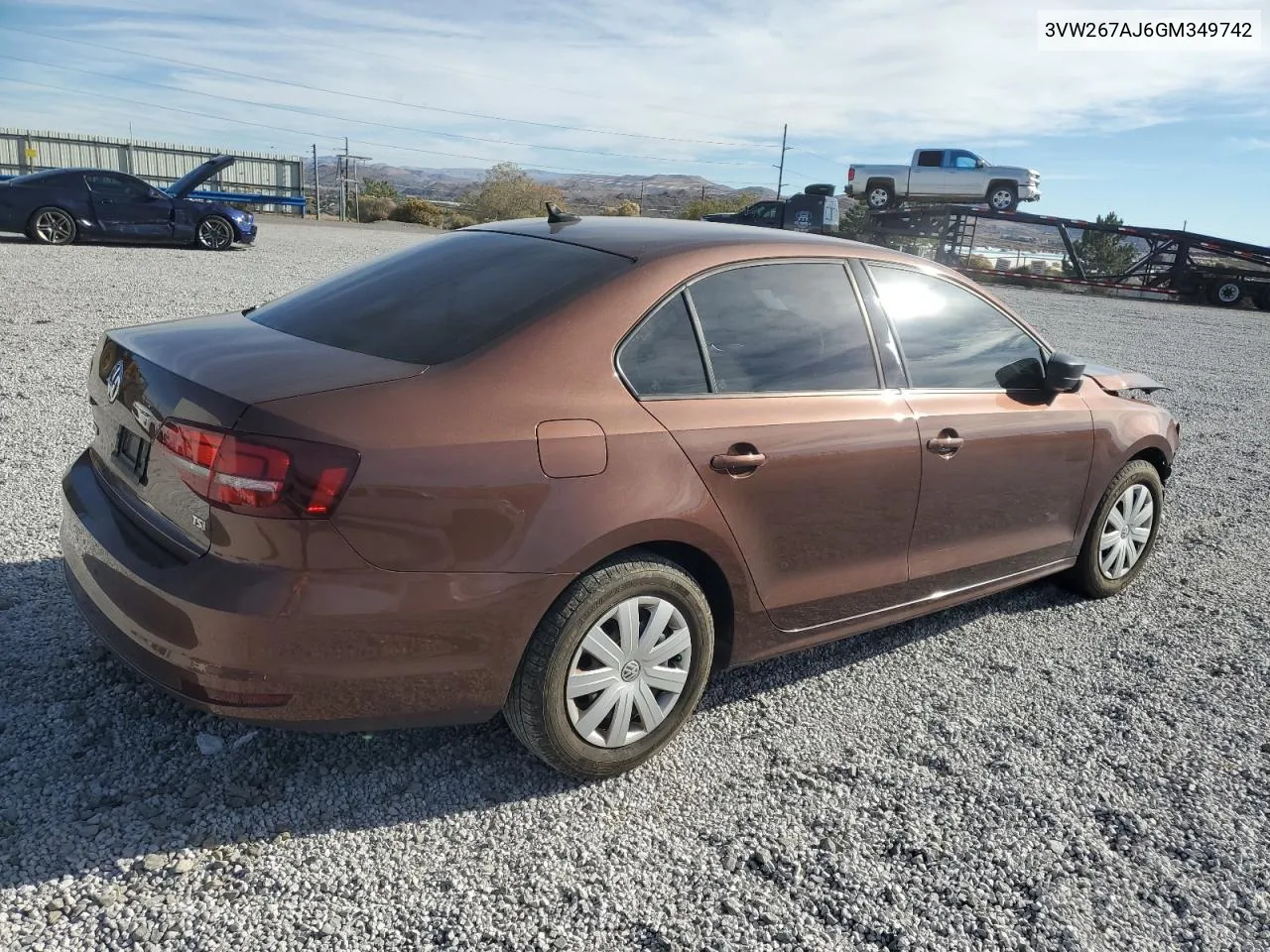 2016 Volkswagen Jetta S VIN: 3VW267AJ6GM349742 Lot: 77595684