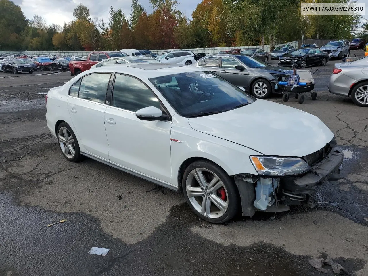 2016 Volkswagen Jetta Gli VIN: 3VW4T7AJXGM275310 Lot: 77995244