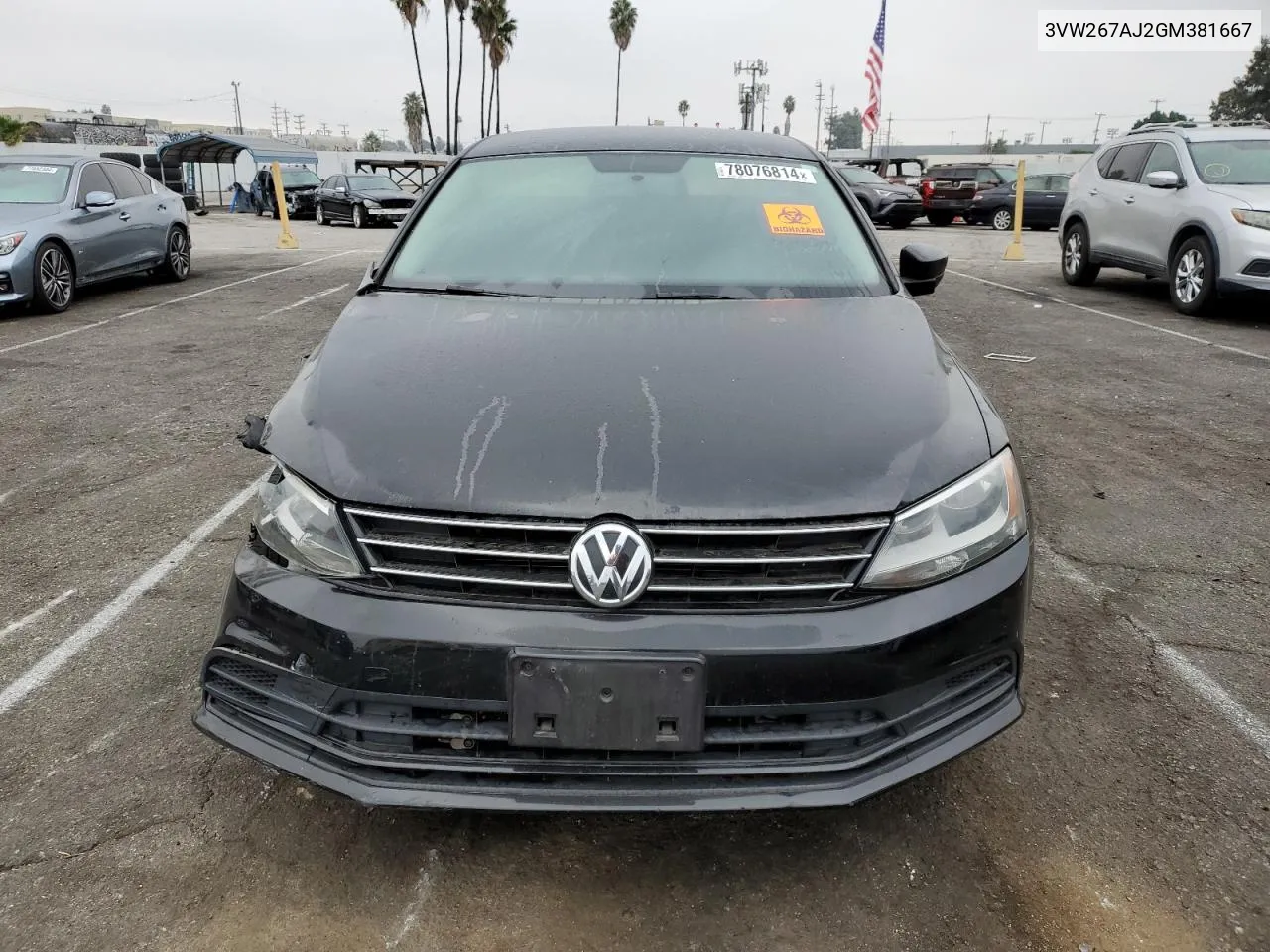 2016 Volkswagen Jetta S VIN: 3VW267AJ2GM381667 Lot: 78076814