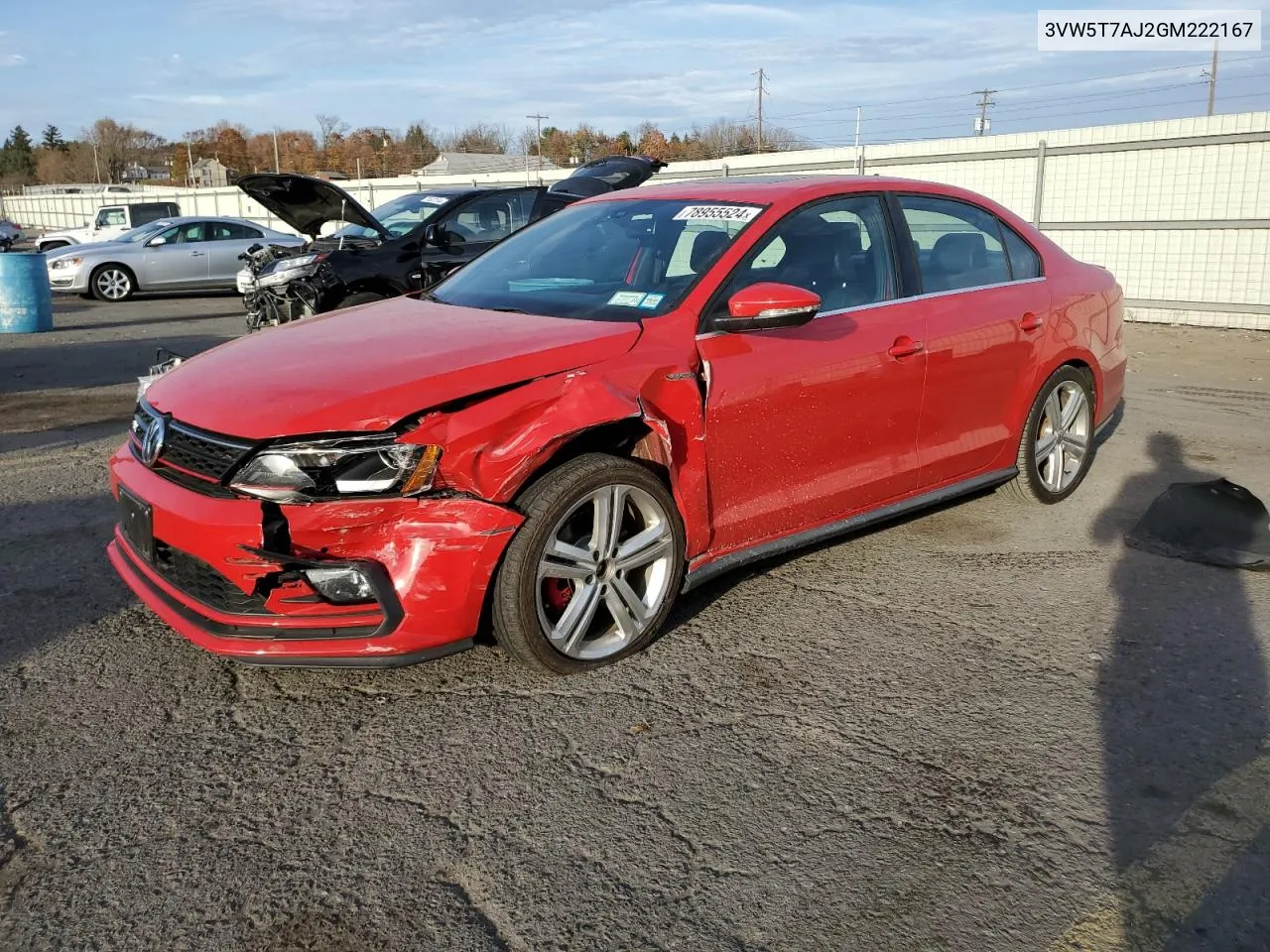 2016 Volkswagen Jetta Gli VIN: 3VW5T7AJ2GM222167 Lot: 78955524