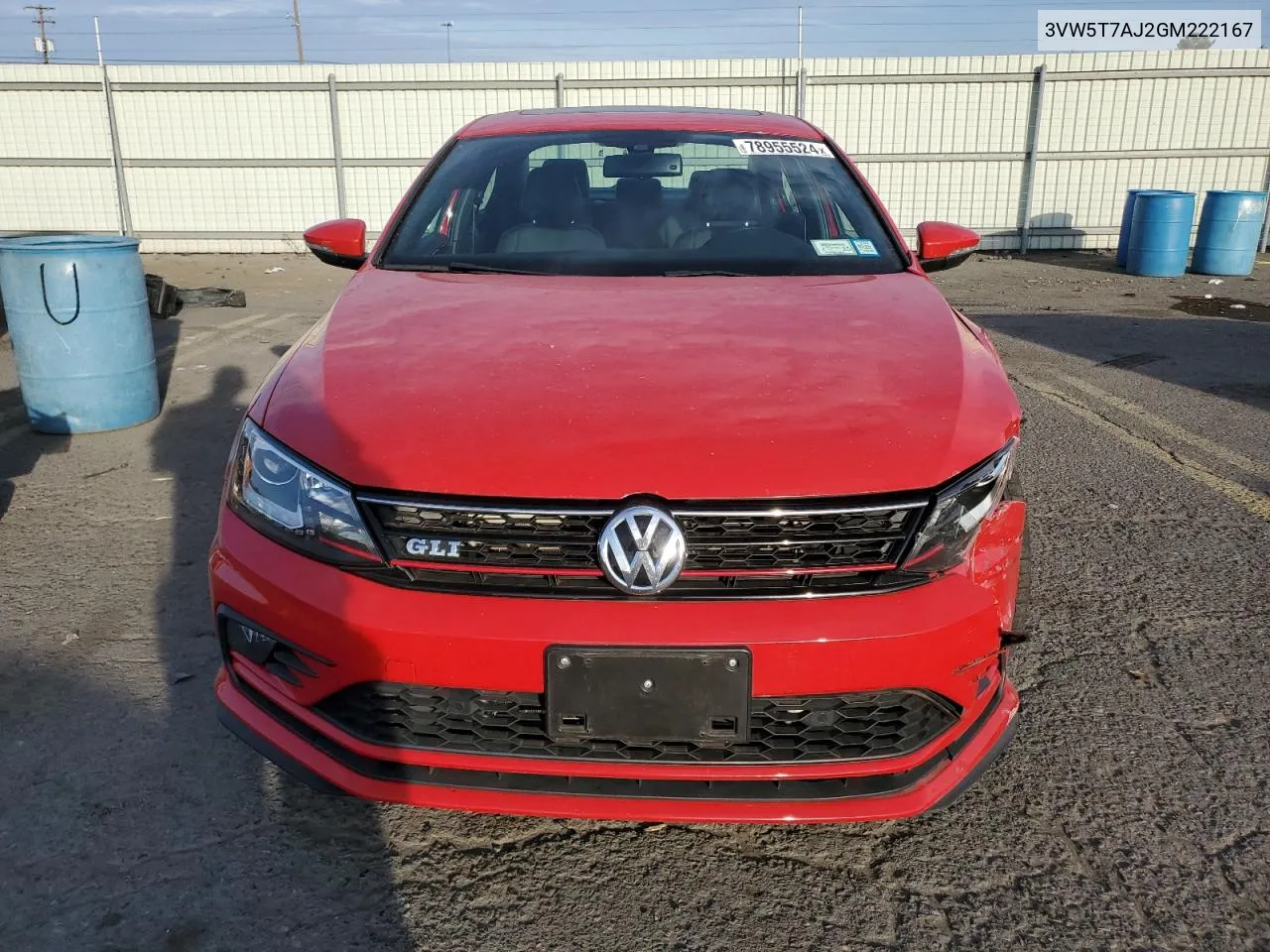 2016 Volkswagen Jetta Gli VIN: 3VW5T7AJ2GM222167 Lot: 78955524