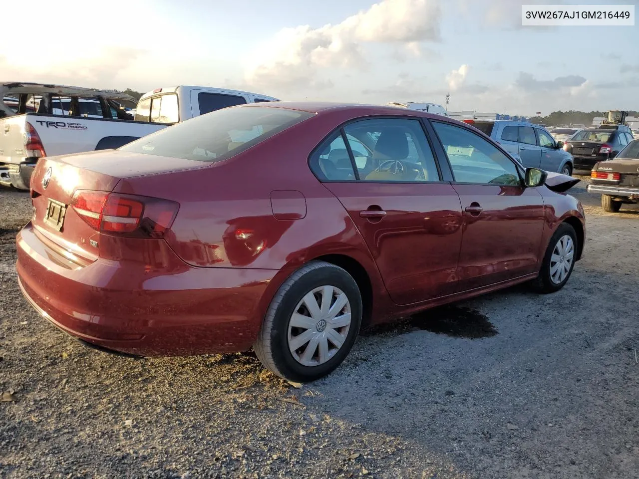 2016 Volkswagen Jetta S VIN: 3VW267AJ1GM216449 Lot: 79244394