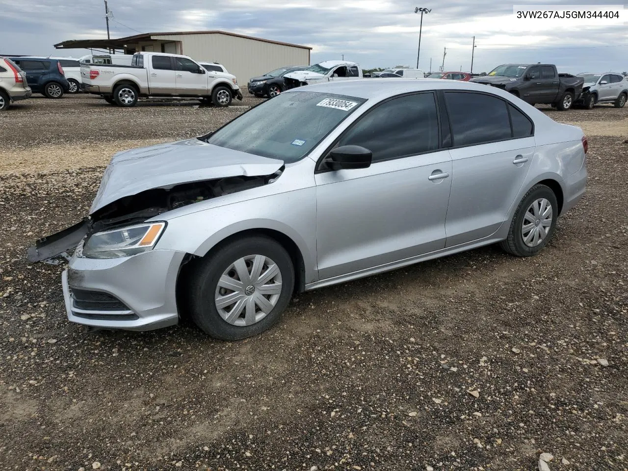 2016 Volkswagen Jetta S VIN: 3VW267AJ5GM344404 Lot: 79330054