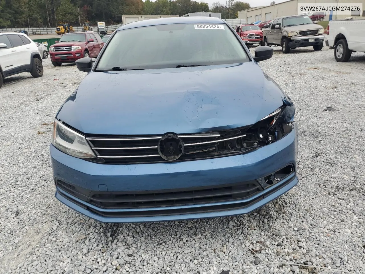 2016 Volkswagen Jetta S VIN: 3VW267AJ0GM274276 Lot: 80054424