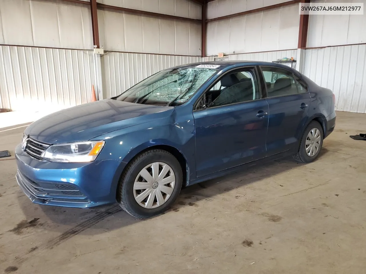 2016 Volkswagen Jetta S VIN: 3VW267AJ6GM212977 Lot: 80934954