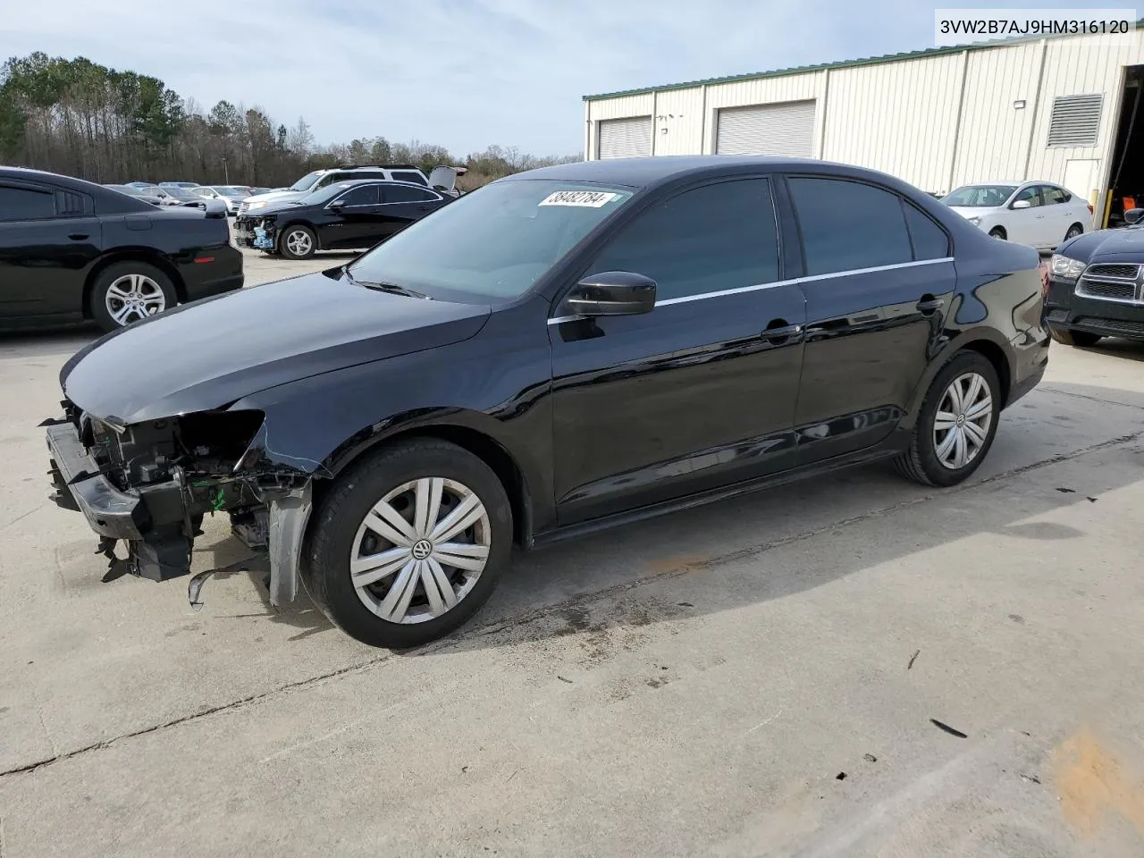 2017 Volkswagen Jetta S VIN: 3VW2B7AJ9HM316120 Lot: 38482784