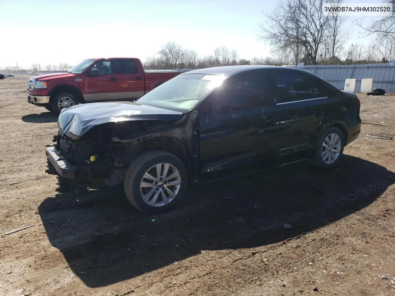 3VWDB7AJ9HM302520 2017 Volkswagen Jetta Se