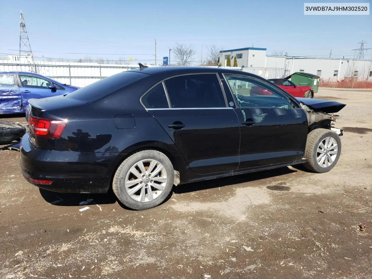 3VWDB7AJ9HM302520 2017 Volkswagen Jetta Se