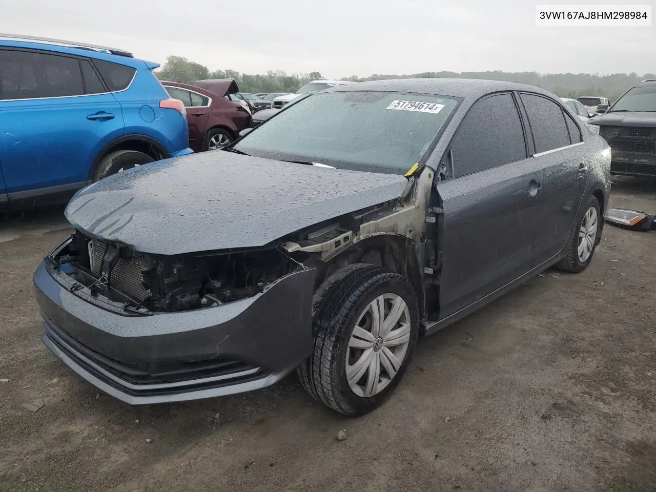 3VW167AJ8HM298984 2017 Volkswagen Jetta S